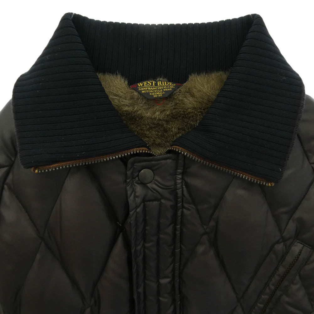 WESTRIDE ウエストライド レーシング ダウン ジャケット ナイロン×アルパカ ブラック系 XXS【中古】
