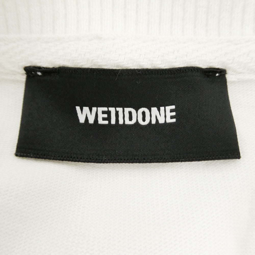 WE11DONE ウェルダン ダメージ 加工 プルオーバー スウェット ホワイト系【中古】
