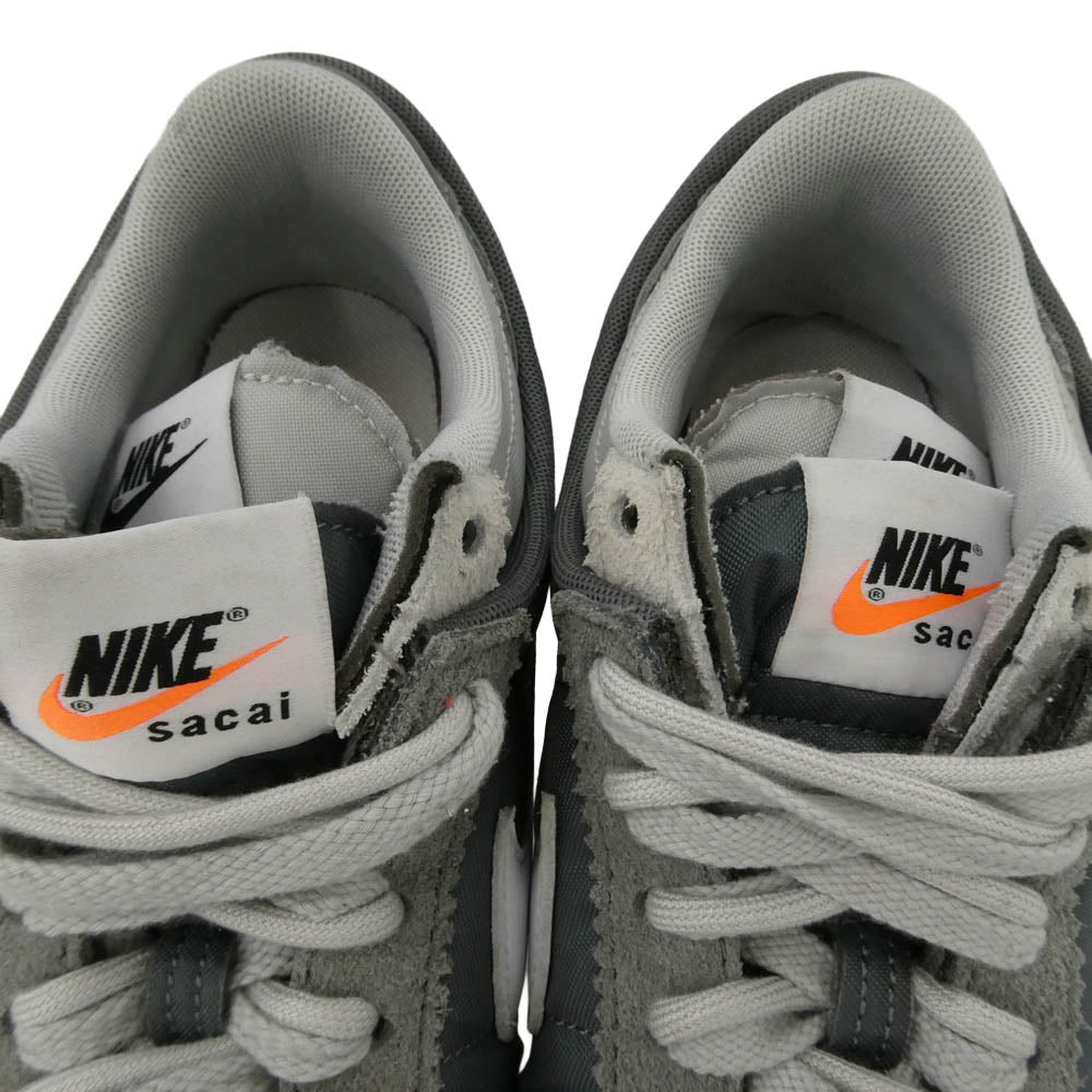 NIKE ナイキ Sacai サカイ DQ0581-001 sacai Zoom Cortez Iron Grey ズーム コルテッツ アイアングレー スニーカー ダークグレー系 グレー系 25cm【中古】