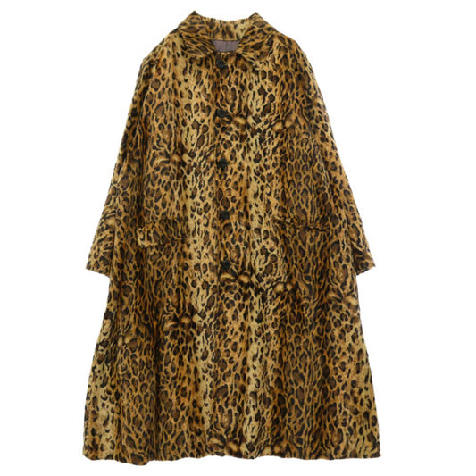 Needles ニードルス BEAMS ビームス 17AW BEAMS別注 ビームス レオパード 柄 ロング コート ブラウン系 2【中古】
