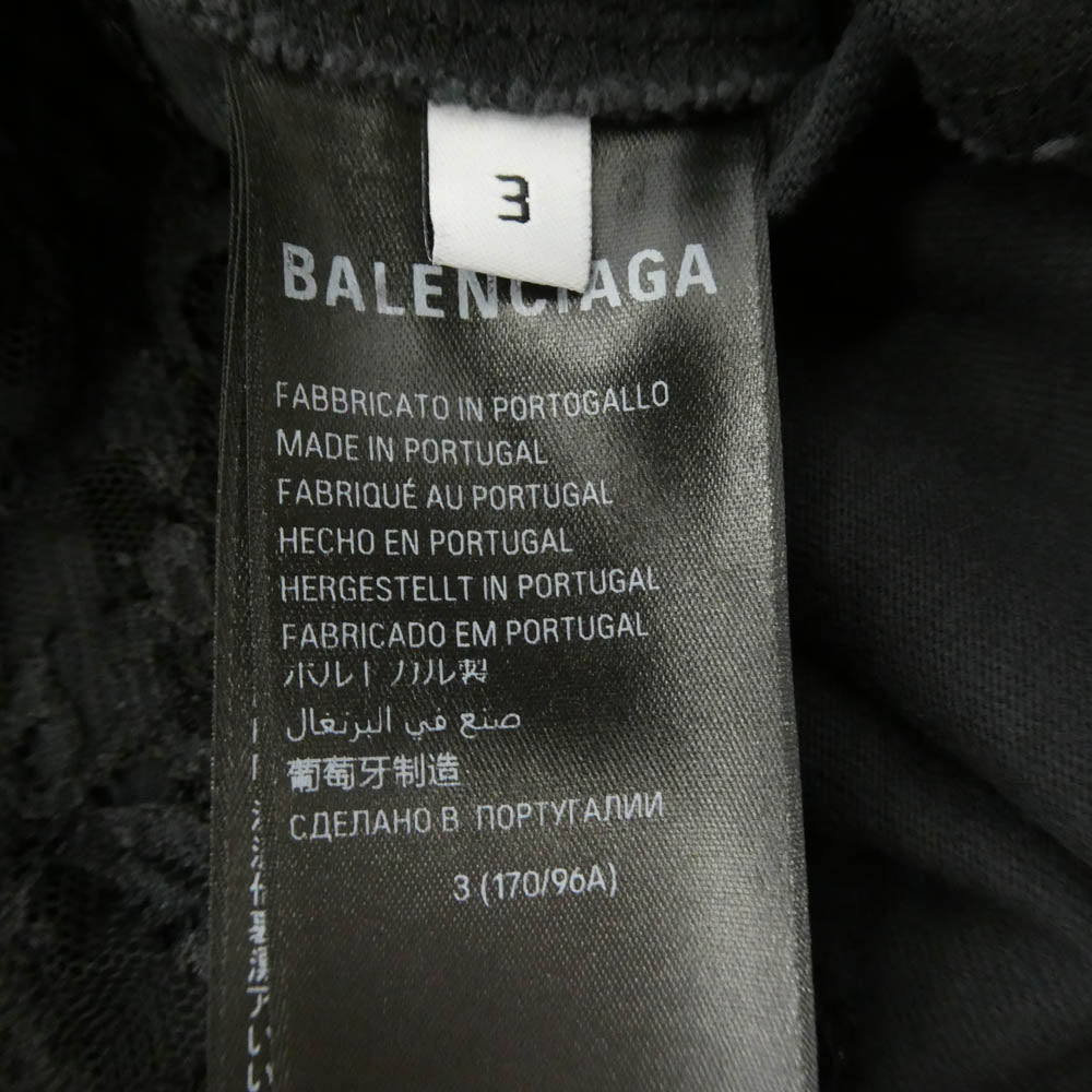BALENCIAGA バレンシアガ 768077 TPVQ1 Hooded Hybrid Dress ダークウェブ ロゴプリント フーデッド ハイブリッド ドレス ワンピース ブラック系 3【中古】