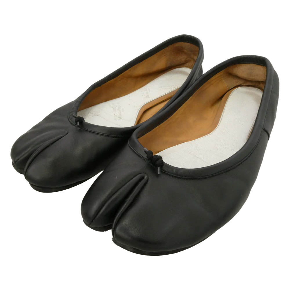 MAISON MARGIELA メゾンマルジェラ Tabi ballet タビ フラット バレエ パンプス ブラック系 実寸参照【中古】