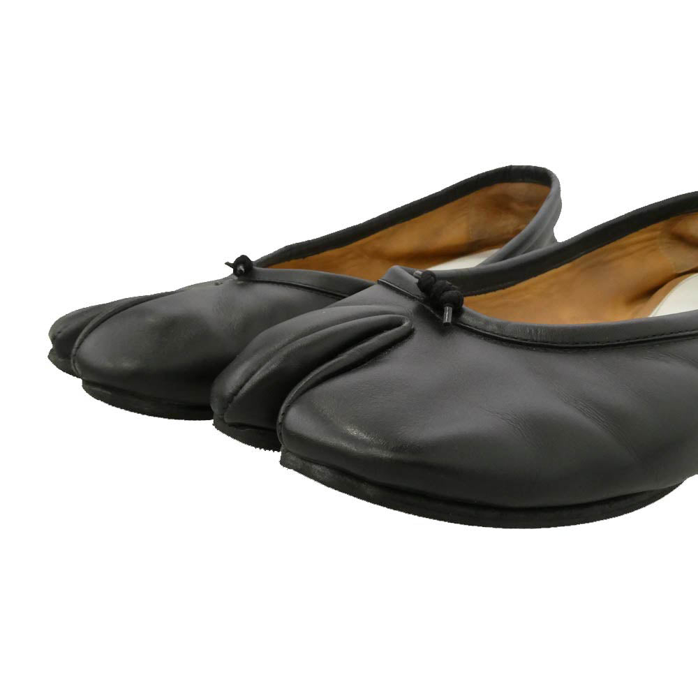 MAISON MARGIELA メゾンマルジェラ Tabi ballet タビ フラット バレエ パンプス ブラック系 実寸参照【中古】