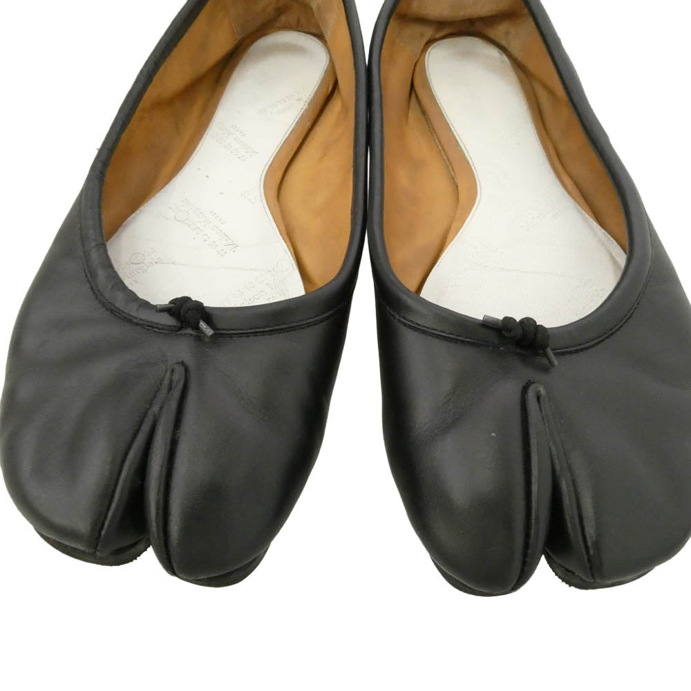 MAISON MARGIELA メゾンマルジェラ Tabi ballet タビ フラット バレエ パンプス ブラック系 実寸参照【中古】