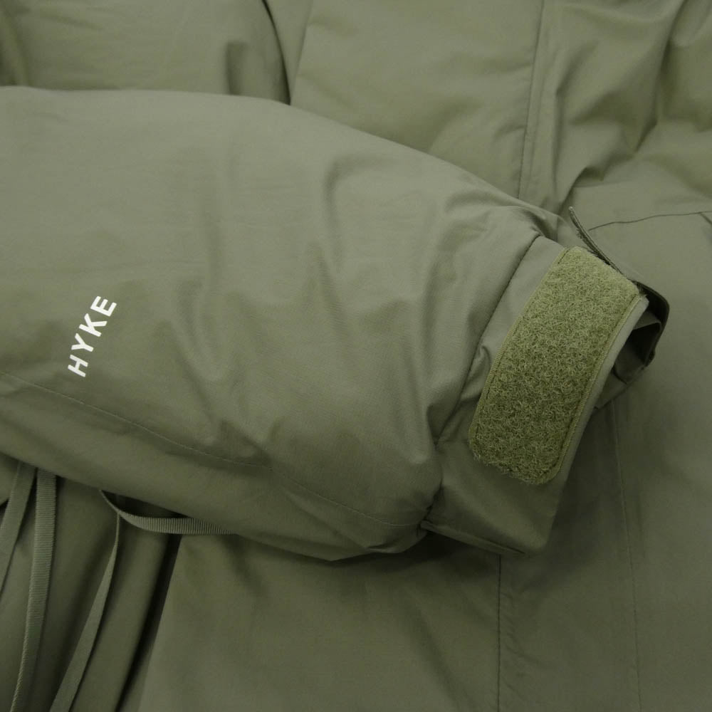 HYKE ハイク 23AW 17384 PERTEX PUFF COAT ポーラテック 中綿 コート モスグリーン系 XL【中古】