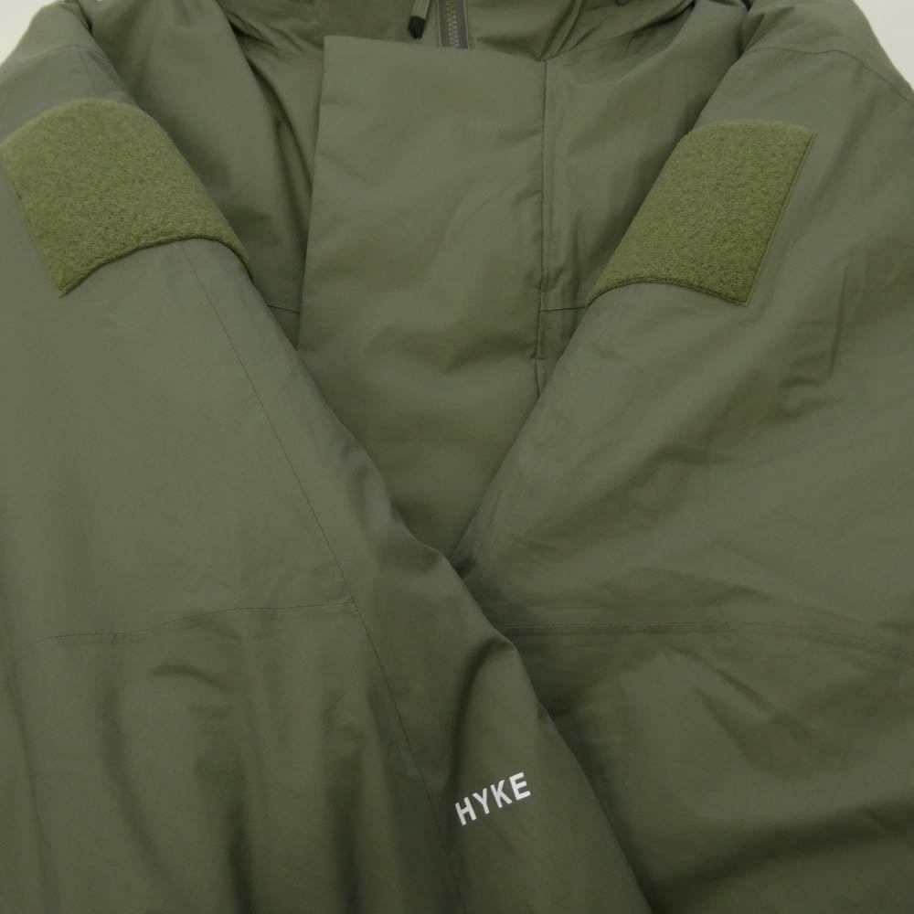 HYKE ハイク 23AW 17384 PERTEX PUFF COAT ポーラテック 中綿 コート モスグリーン系 XL【中古】