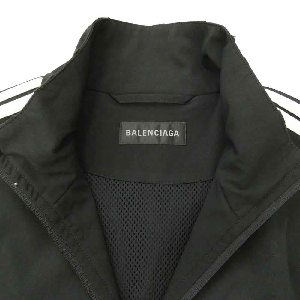 BALENCIAGA バレンシアガ 25ss 831361 Large Tracksuit Jacket ラージ トラック ジャケット ブルゾン ブラック系 46【中古】