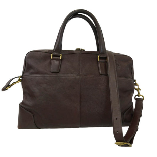 COACH コーチ 70476 2WAY レザー ブリーフケース ビジネスバッグ ブラウン系【中古】