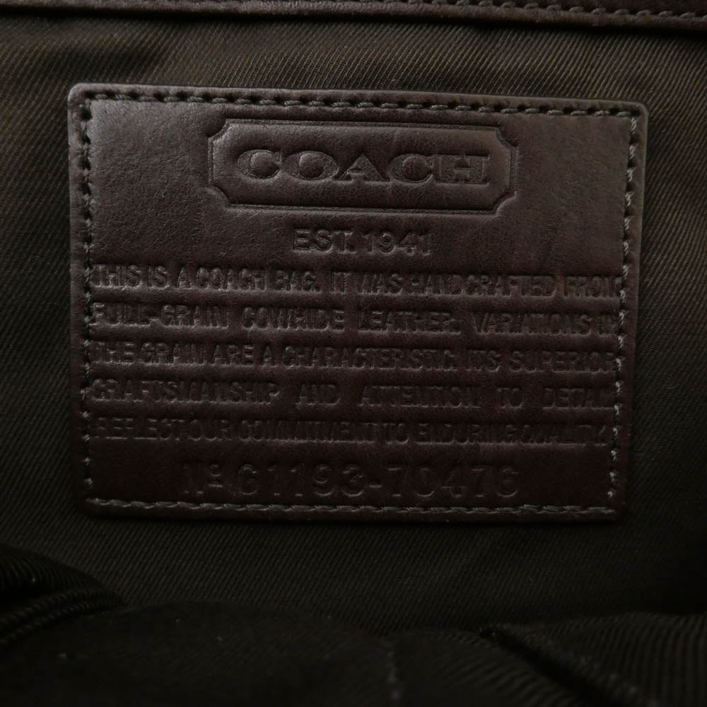 COACH コーチ 70476 2WAY レザー ブリーフケース ビジネスバッグ ブラウン系【中古】