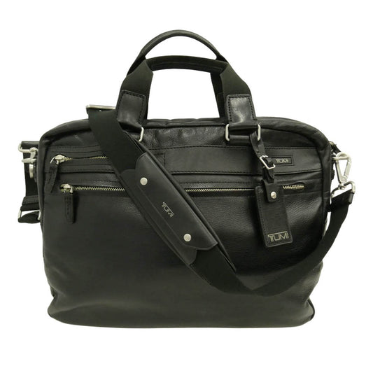 TUMI トゥミ 68116D Laredo Slim Brief レザー スリム ブリーフケース ビジネスバッグ ブラック系【中古】
