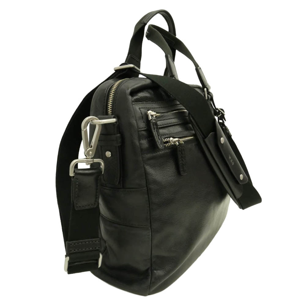 TUMI トゥミ 68116D Laredo Slim Brief レザー スリム ブリーフケース ビジネスバッグ ブラック系【中古】