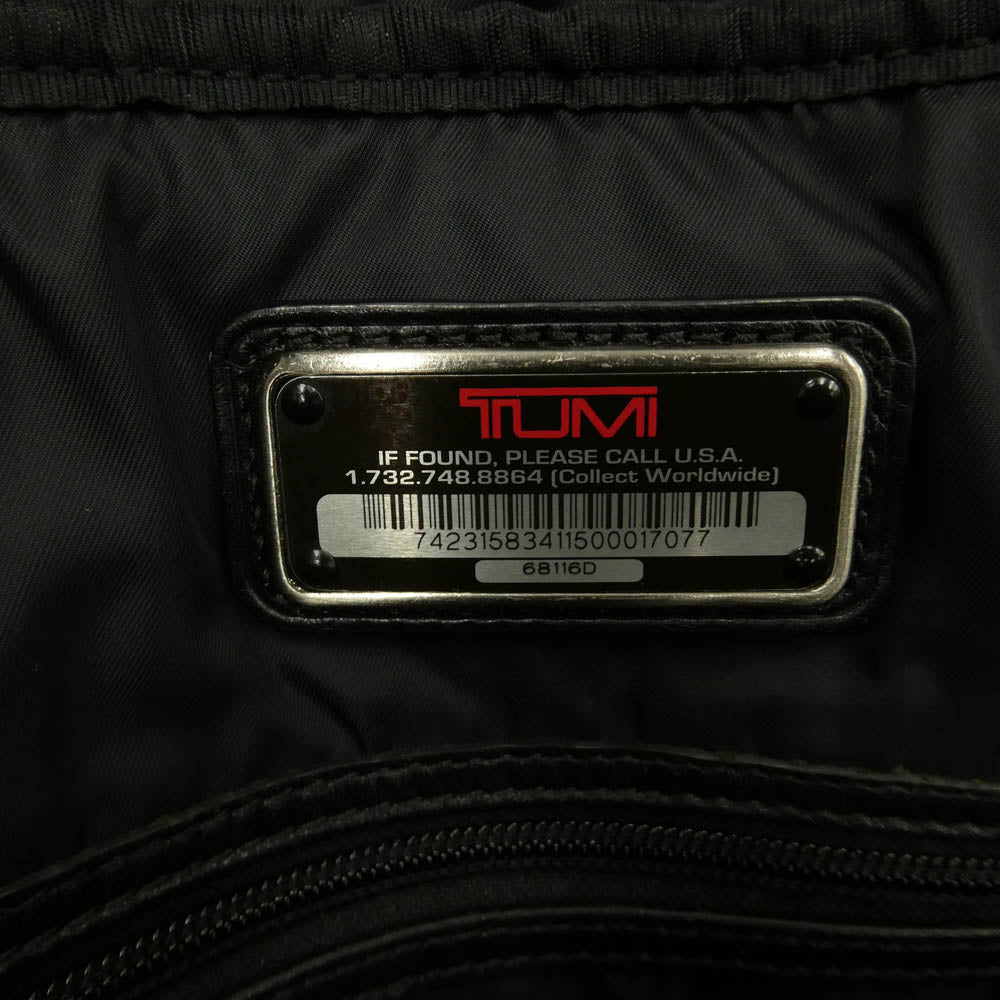 TUMI トゥミ 68116D Laredo Slim Brief レザー スリム ブリーフケース ビジネスバッグ ブラック系【中古】