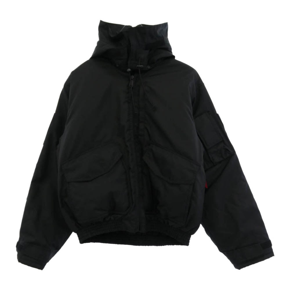 N.HOOLYWOOD エヌハリウッド ALPHA アルファ 9254-BL01-055 × ALPHA INDUSTRIES アルファインダストリーズ CWU-45/P MILITARY BLOUSON ミリタリー ブルゾン フライト ジャケット ブラック系 M【美品】【中古】