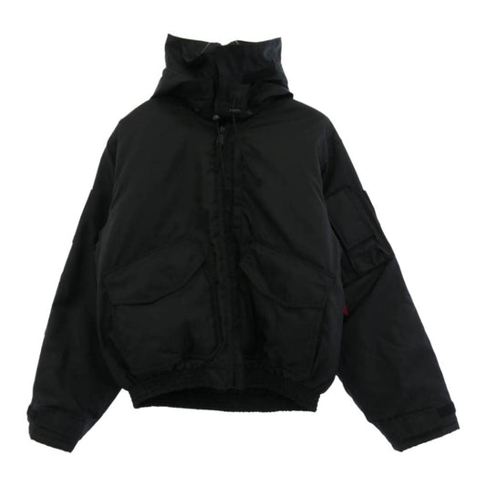 N.HOOLYWOOD エヌハリウッド ALPHA アルファ 9254-BL01-055 × ALPHA INDUSTRIES アルファインダストリーズ CWU-45/P MILITARY BLOUSON ミリタリー ブルゾン フライト ジャケット ブラック系 M【美品】【中古】