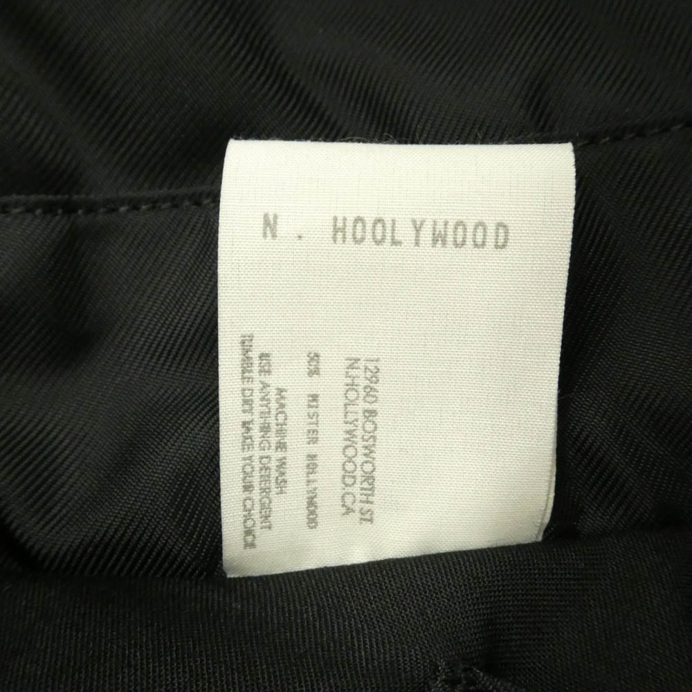 N.HOOLYWOOD エヌハリウッド ALPHA アルファ 9254-BL01-055 × ALPHA INDUSTRIES アルファインダストリーズ CWU-45/P MILITARY BLOUSON ミリタリー ブルゾン フライト ジャケット ブラック系 M【美品】【中古】