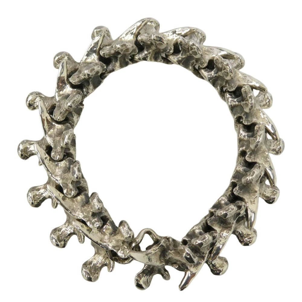 CRAZY PIG クレイジーピッグ 865 納品書付属 SPINE LINK BRACELET LARGE スパイン リンク ブレスレット ラージ シルバー系【極上美品】【中古】