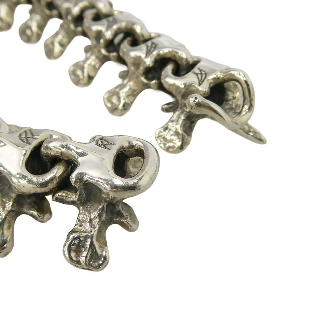 CRAZY PIG クレイジーピッグ 865 納品書付属 SPINE LINK BRACELET LARGE スパイン リンク ブレスレット ラージ シルバー系【極上美品】【中古】