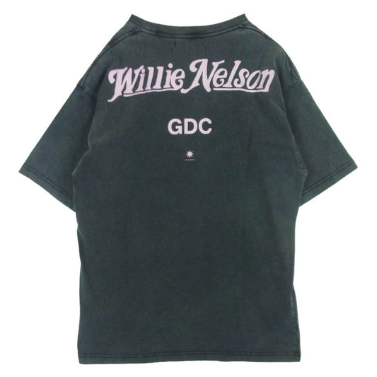 GDC ジーディーシー GD0407 WILLIE NELSON GUITAR TEE ウィリーネルソン 半袖 Tシャツ カットソー グレー系 black M【新古品】【未使用】【中古】