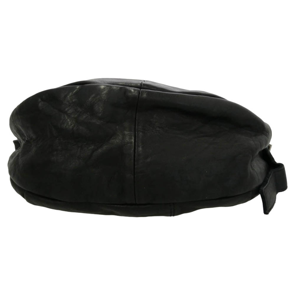 ISAMUKATAYAMA BACKLASH イサムカタヤマバックラッシュ 92-16 Rightside DOUBLE SHOULDER GARMENT-DYED SHOULDER BAG ダブルショルダーレザー ショルダー バナナバッグ ブラック系【中古】