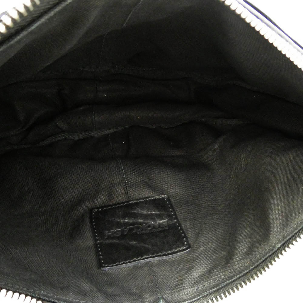 ISAMUKATAYAMA BACKLASH イサムカタヤマバックラッシュ 92-16 Rightside DOUBLE SHOULDER GARMENT-DYED SHOULDER BAG ダブルショルダーレザー ショルダー バナナバッグ ブラック系【中古】