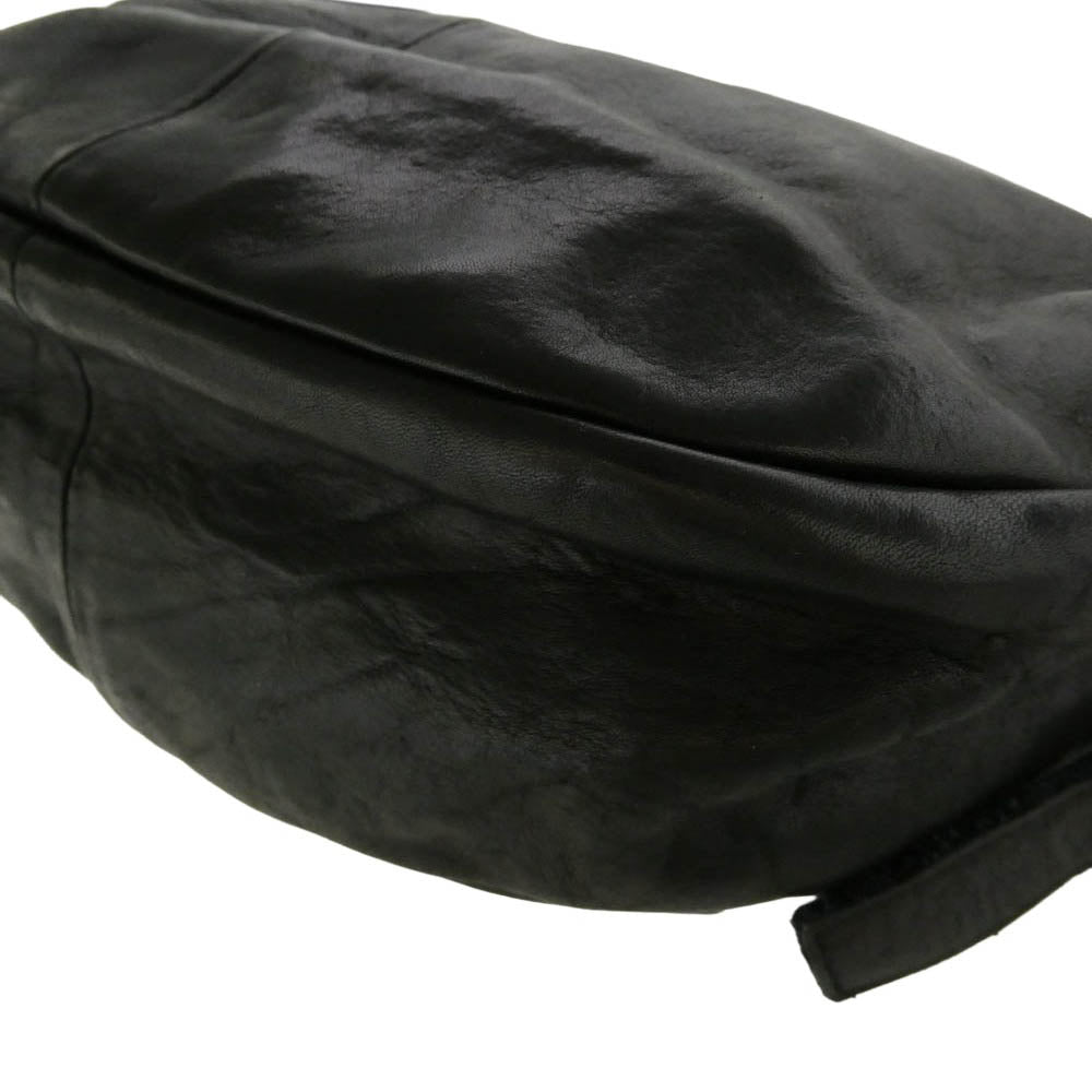 ISAMUKATAYAMA BACKLASH イサムカタヤマバックラッシュ 92-16 Rightside DOUBLE SHOULDER GARMENT-DYED SHOULDER BAG ダブルショルダーレザー ショルダー バナナバッグ ブラック系【中古】