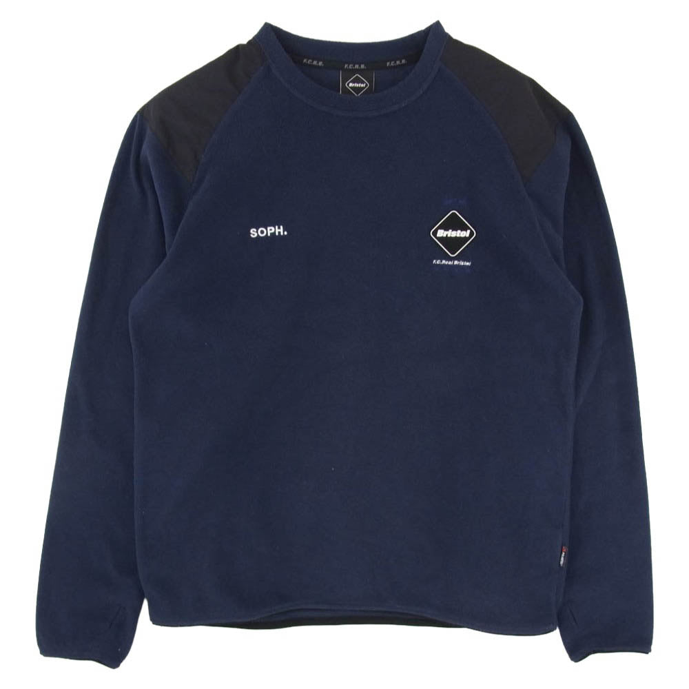 F.C.R.B. エフシーアールビー 19AW FCRB-192043 POLARTEC MICRO FLEECE L/S TOP ポーラーテック マイクロ ラバーロゴ 刺繍 フリース スウェット トレーナー ネイビー系 M【中古】