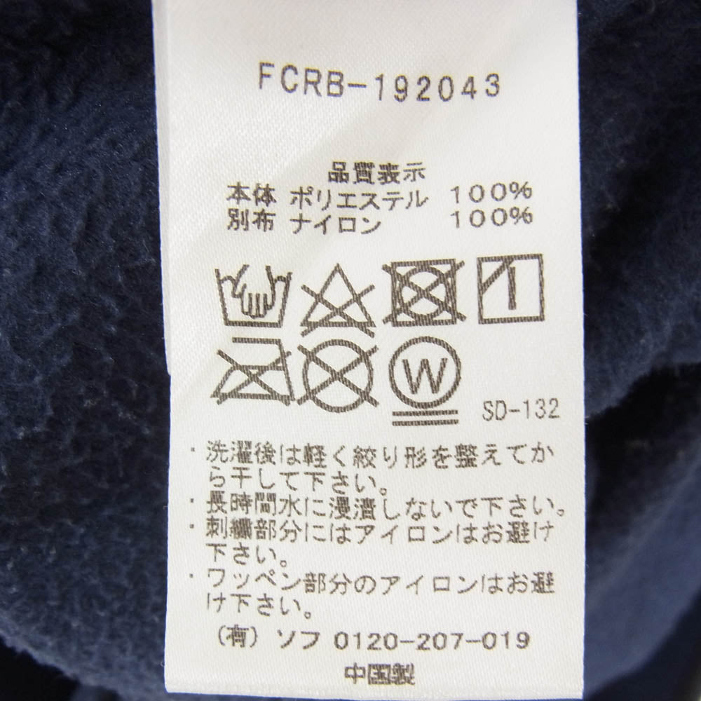 F.C.R.B. エフシーアールビー 19AW FCRB-192043 POLARTEC MICRO FLEECE L/S TOP ポーラーテック マイクロ ラバーロゴ 刺繍 フリース スウェット トレーナー ネイビー系 M【中古】