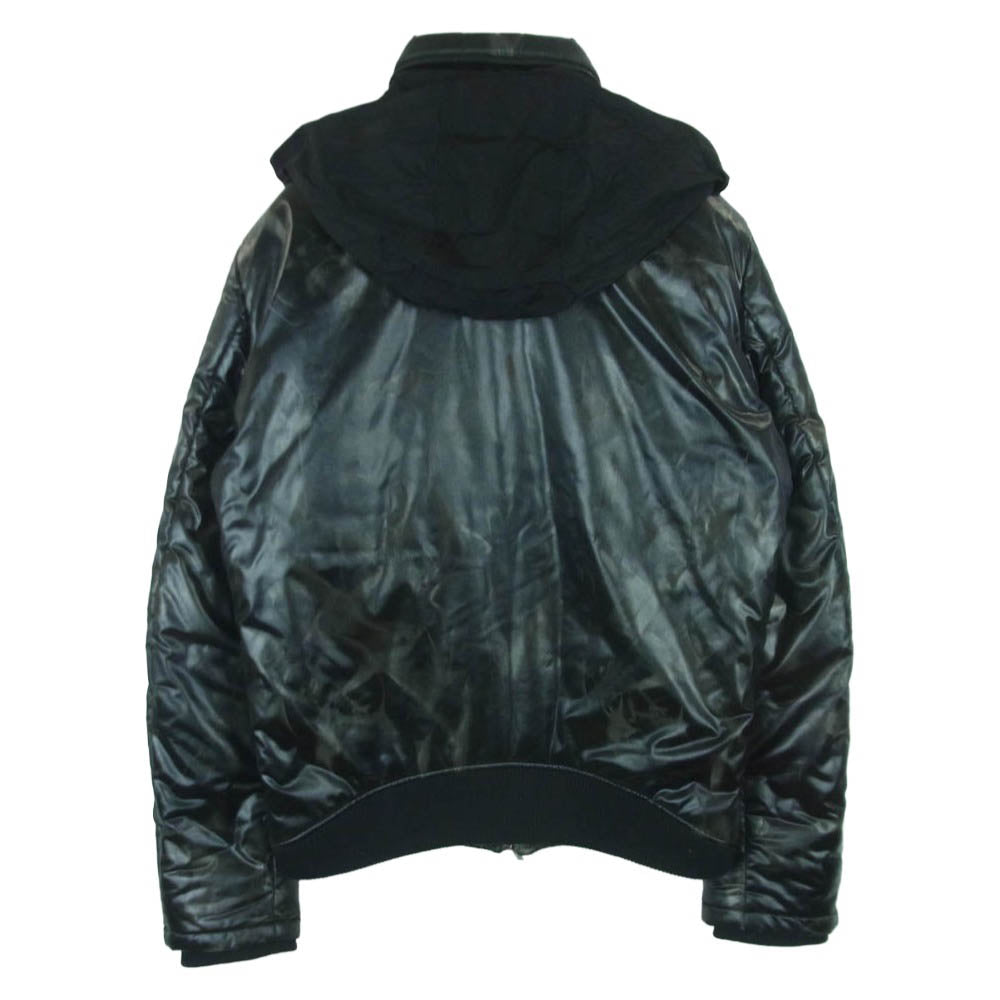 Emporio Armani エンポリオ・アルマーニ ユーズドトロンプルイユ 中綿 ジップアップ ジャケット ブルゾン ブラック系 48【中古】