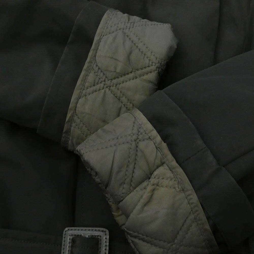 Emporio Armani エンポリオ・アルマーニ H1L390 MATT LINE 取り外し可能キルティングライナー付き トレンチ コート ブラック系 50【中古】
