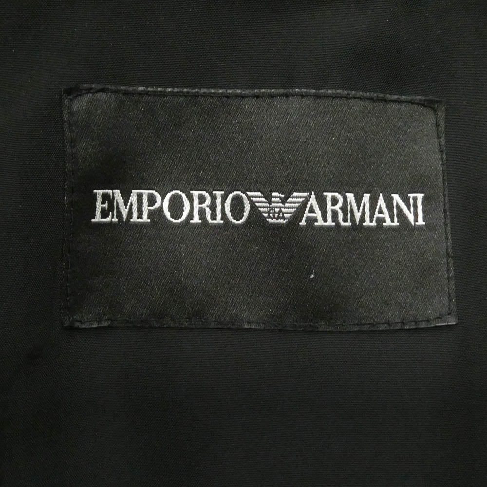 Emporio Armani エンポリオ・アルマーニ H1L390 MATT LINE 取り外し可能キルティングライナー付き トレンチ コート ブラック系 50【中古】