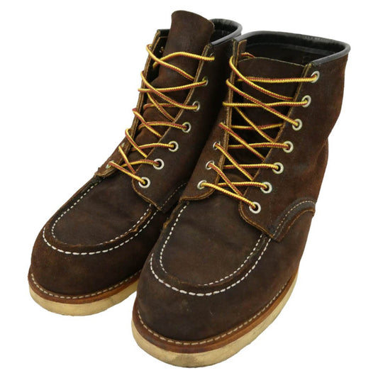 RED WING レッドウィング 8878 6 inch Classic Moc モックトゥ ブーツ ジャワ ミュールスキナー ラフアウト ダークブラウン系 US9E【中古】