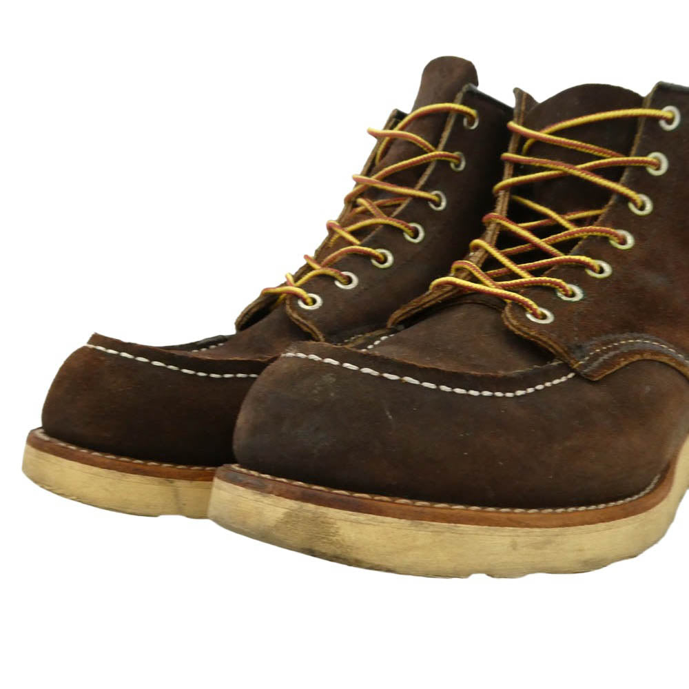 RED WING レッドウィング 8878 6 inch Classic Moc モックトゥ ブーツ ジャワ ミュールスキナー ラフアウト ダークブラウン系 US9E【中古】