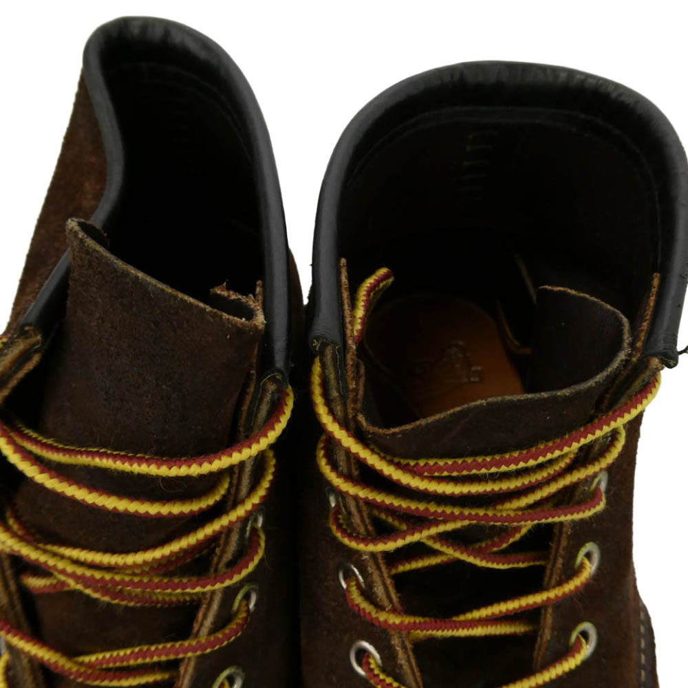 RED WING レッドウィング 8878 6 inch Classic Moc モックトゥ ブーツ ジャワ ミュールスキナー ラフアウト ダークブラウン系 US9E【中古】