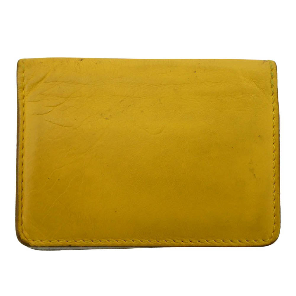 Lewis Leathers ルイスレザー Leather card case ホースハイド レザー カードケース 名刺入れ イエロー系【中古】