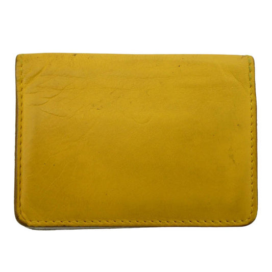 Lewis Leathers ルイスレザー Leather card case ホースハイド レザー カードケース 名刺入れ イエロー系【中古】