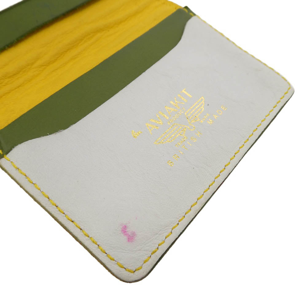 Lewis Leathers ルイスレザー Leather card case ホースハイド レザー カードケース 名刺入れ イエロー系【中古】