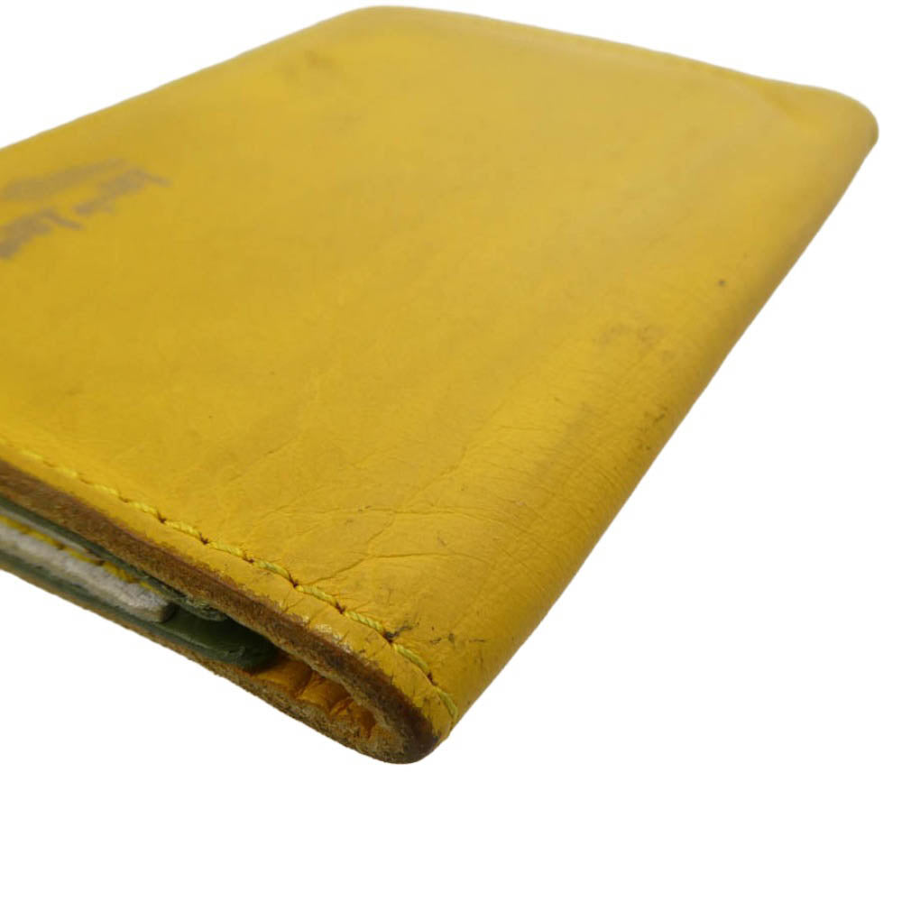 Lewis Leathers ルイスレザー Leather card case ホースハイド レザー カードケース 名刺入れ イエロー系【中古】