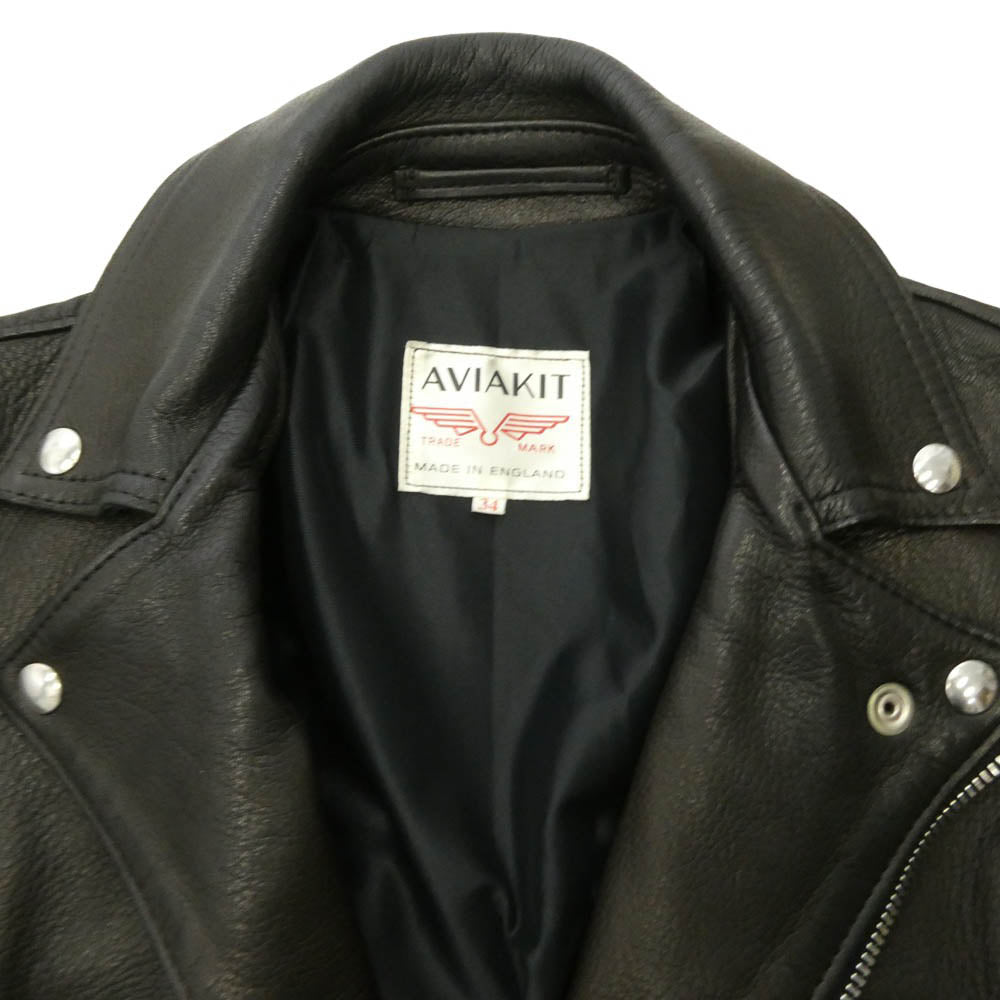 Lewis Leathers ルイスレザー 391T × The REAL McCOY'S リアルマッコイズ LIGHTNING DEERSKIN ライトニング ディアスキン ライダース ジャケット ブラック系 34【中古】