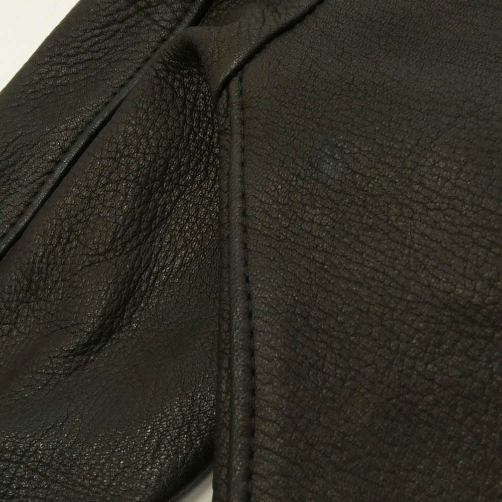 Lewis Leathers ルイスレザー 391T × The REAL McCOY'S リアルマッコイズ LIGHTNING DEERSKIN ライトニング ディアスキン ライダース ジャケット ブラック系 34【中古】