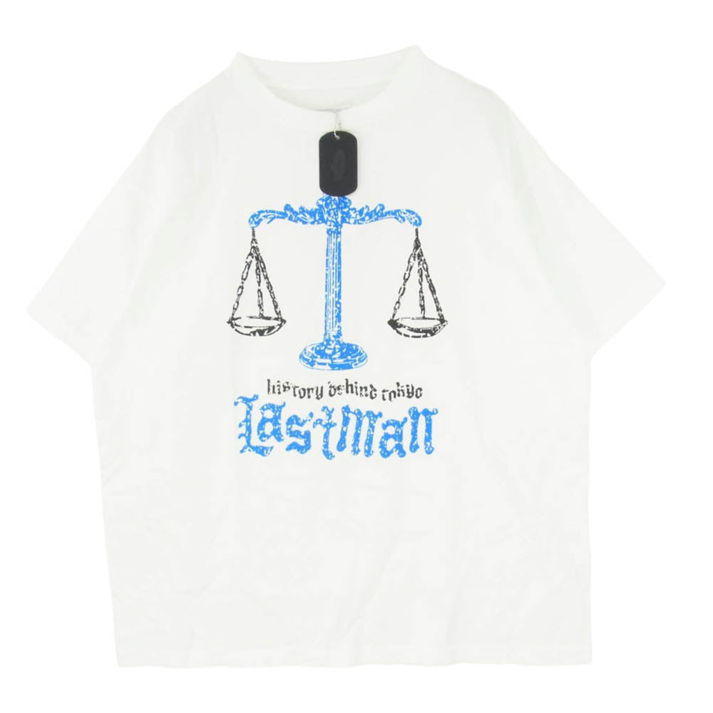 ラストマン 26SS 261LM-CT17 PRINTED TEE SHIRTS BALANCE リラックスフィット オーバーサイズ 半袖 Tシャツ ホワイト系 XL【極上美品】【中古】