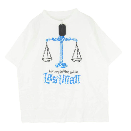 ラストマン 26SS 261LM-CT17 PRINTED TEE SHIRTS BALANCE リラックスフィット オーバーサイズ 半袖 Tシャツ ホワイト系 XL【極上美品】【中古】