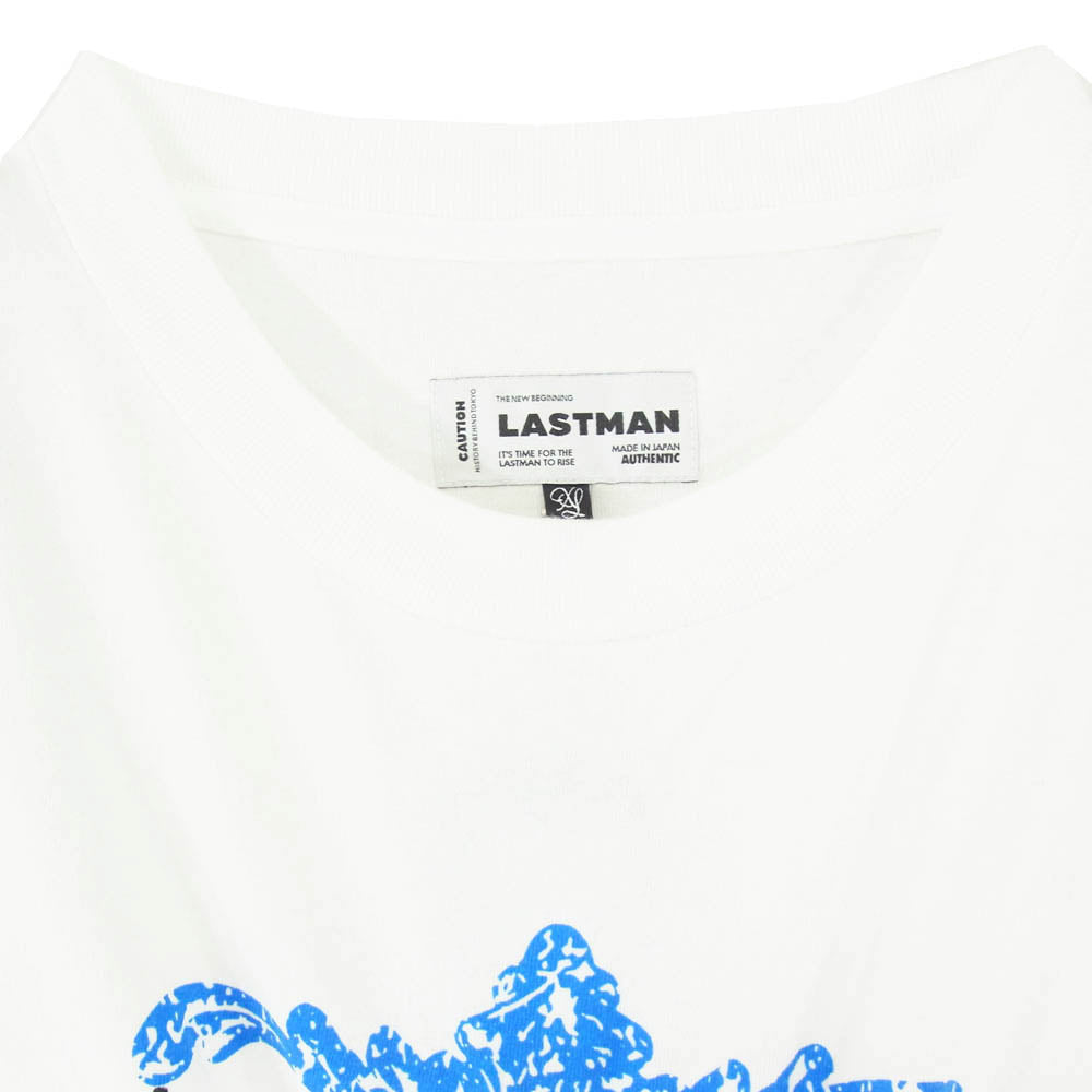 ラストマン 26SS 261LM-CT17 PRINTED TEE SHIRTS BALANCE リラックスフィット オーバーサイズ 半袖 Tシャツ ホワイト系 XL【極上美品】【中古】