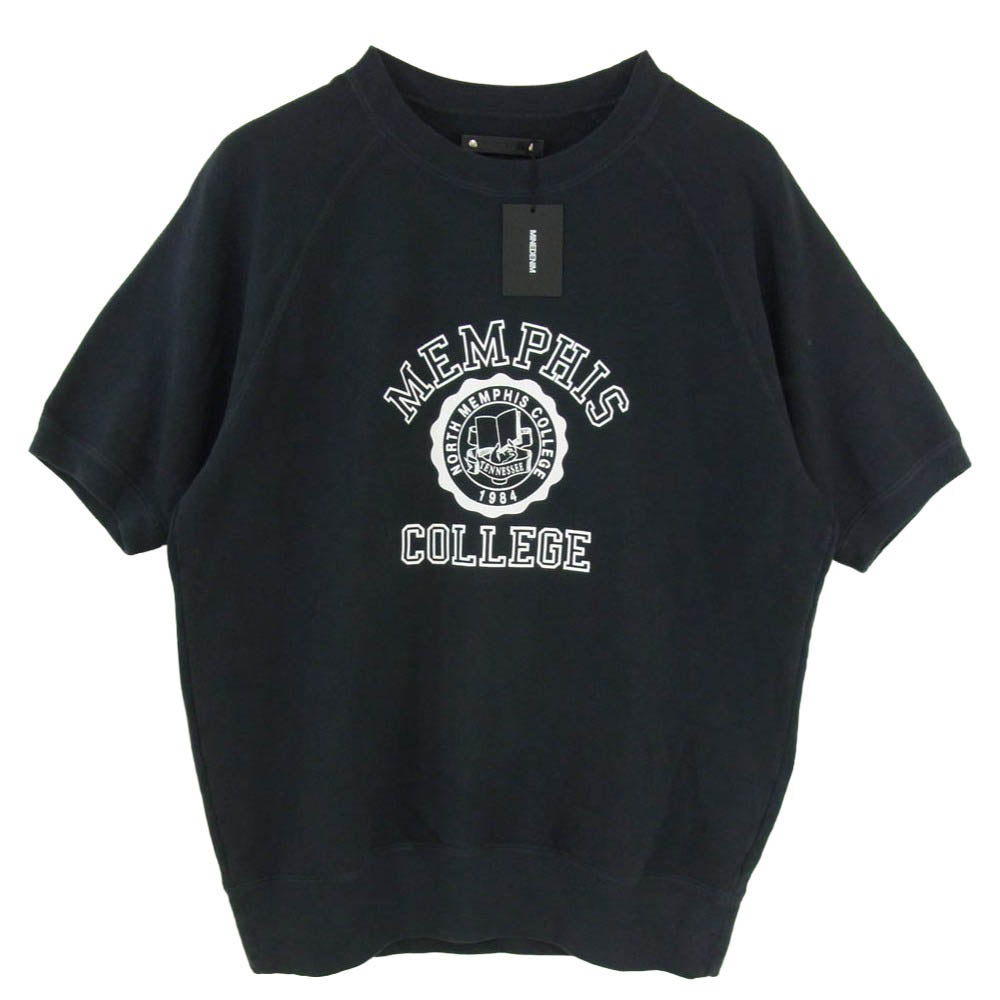 MINEDENIM マインデニム 26SS 2603-4004 North Memphis College Logo S.S Crewneck Pullover カレッジロゴ ショートスリーブ スウェット ブラック系 L【極上美品】【中古】