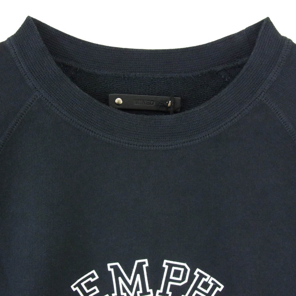 MINEDENIM マインデニム 26SS 2603-4004 North Memphis College Logo S.S Crewneck Pullover カレッジロゴ ショートスリーブ スウェット ブラック系 L【極上美品】【中古】