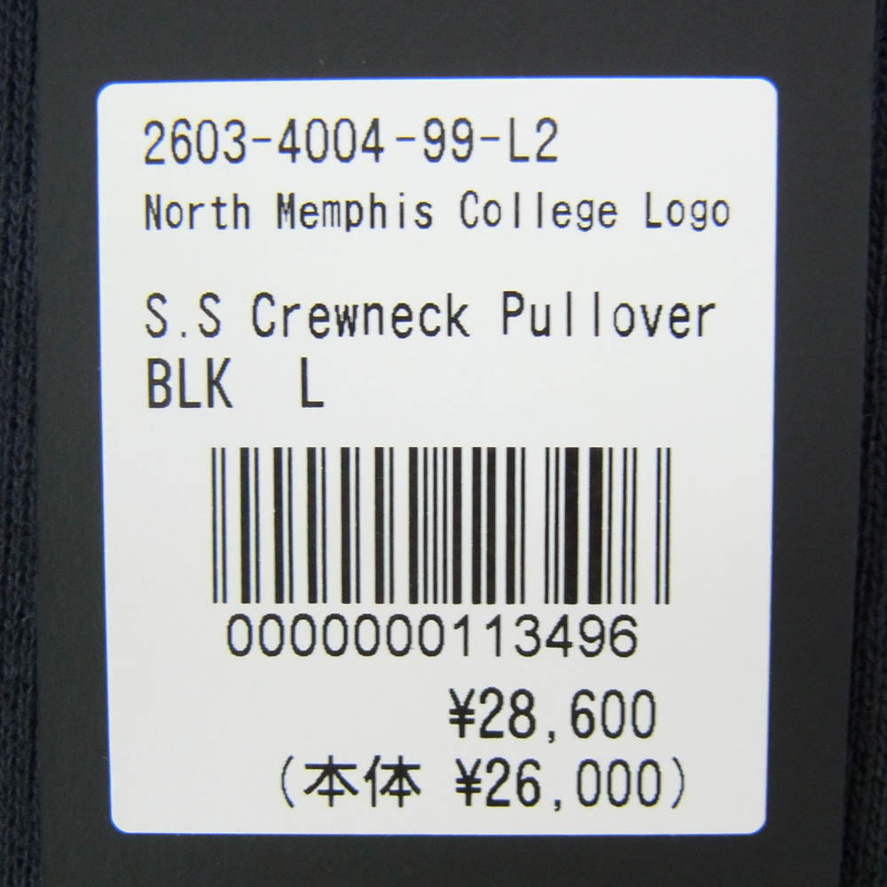 MINEDENIM マインデニム 26SS 2603-4004 North Memphis College Logo S.S Crewneck Pullover カレッジロゴ ショートスリーブ スウェット ブラック系 L【極上美品】【中古】