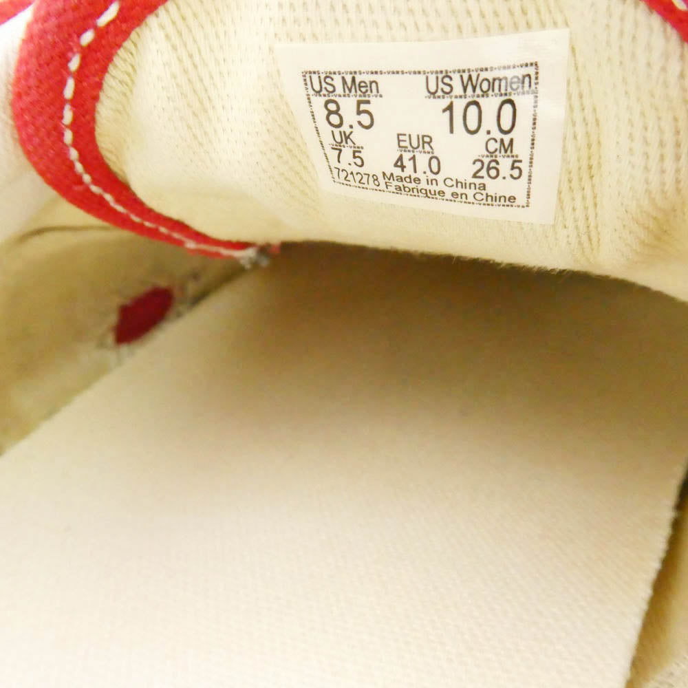 UNDERCOVER アンダーカバー VANS バンズ VN000EE8CJG VANS バンズ OTW Era 95 ローカット スニーカー レッド系 26.5cm【中古】
