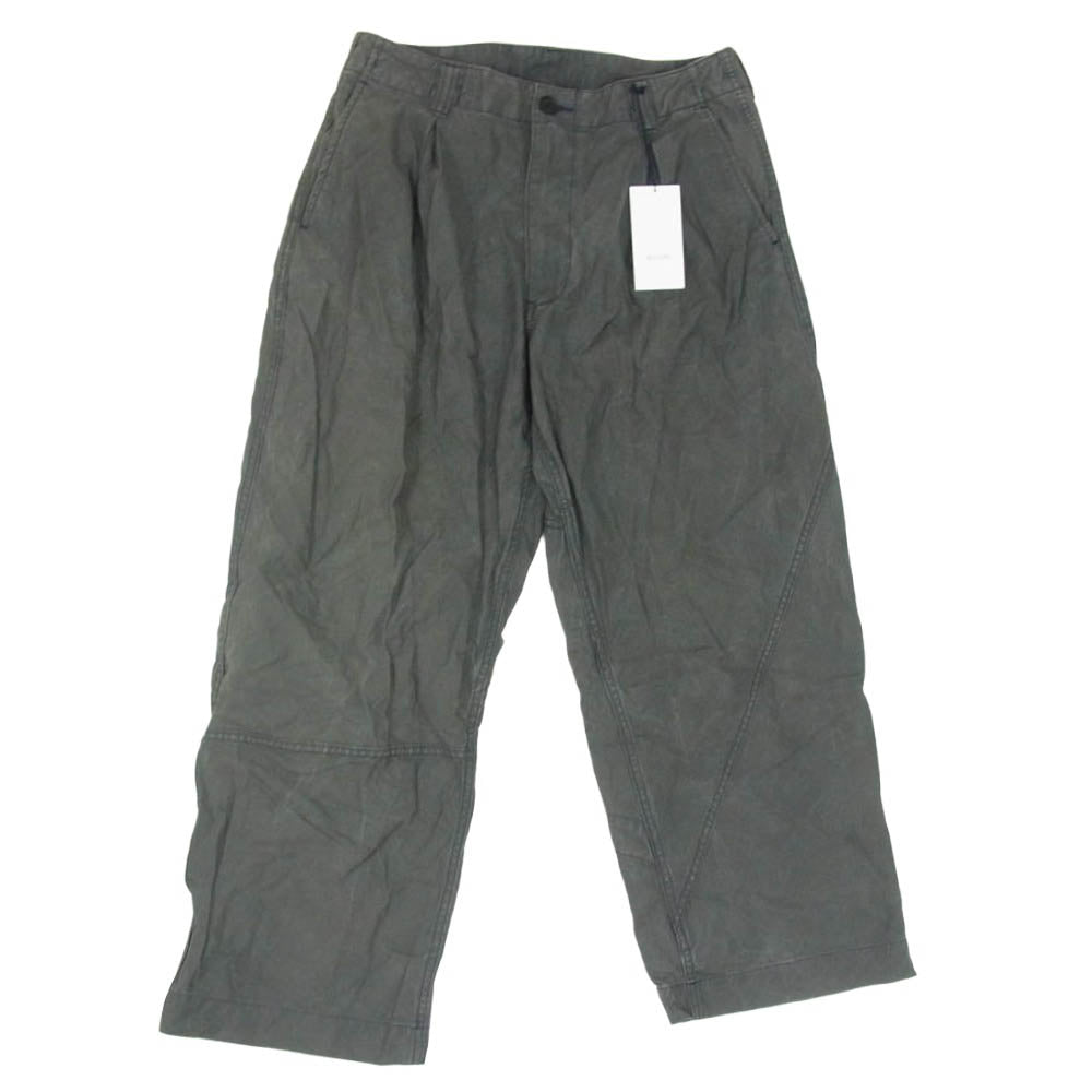 KUON クオン E2002-PT01 Military Tent CLOTH Wide Pants ミリタリーテントクロス ワイド パンツ ブルーグレー系 M【極上美品】【中古】