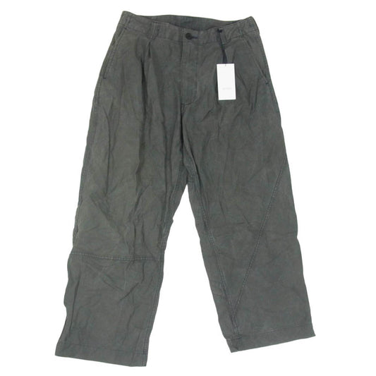 KUON クオン E2002-PT01 Military Tent CLOTH Wide Pants ミリタリーテントクロス ワイド パンツ ブルーグレー系 M【極上美品】【中古】