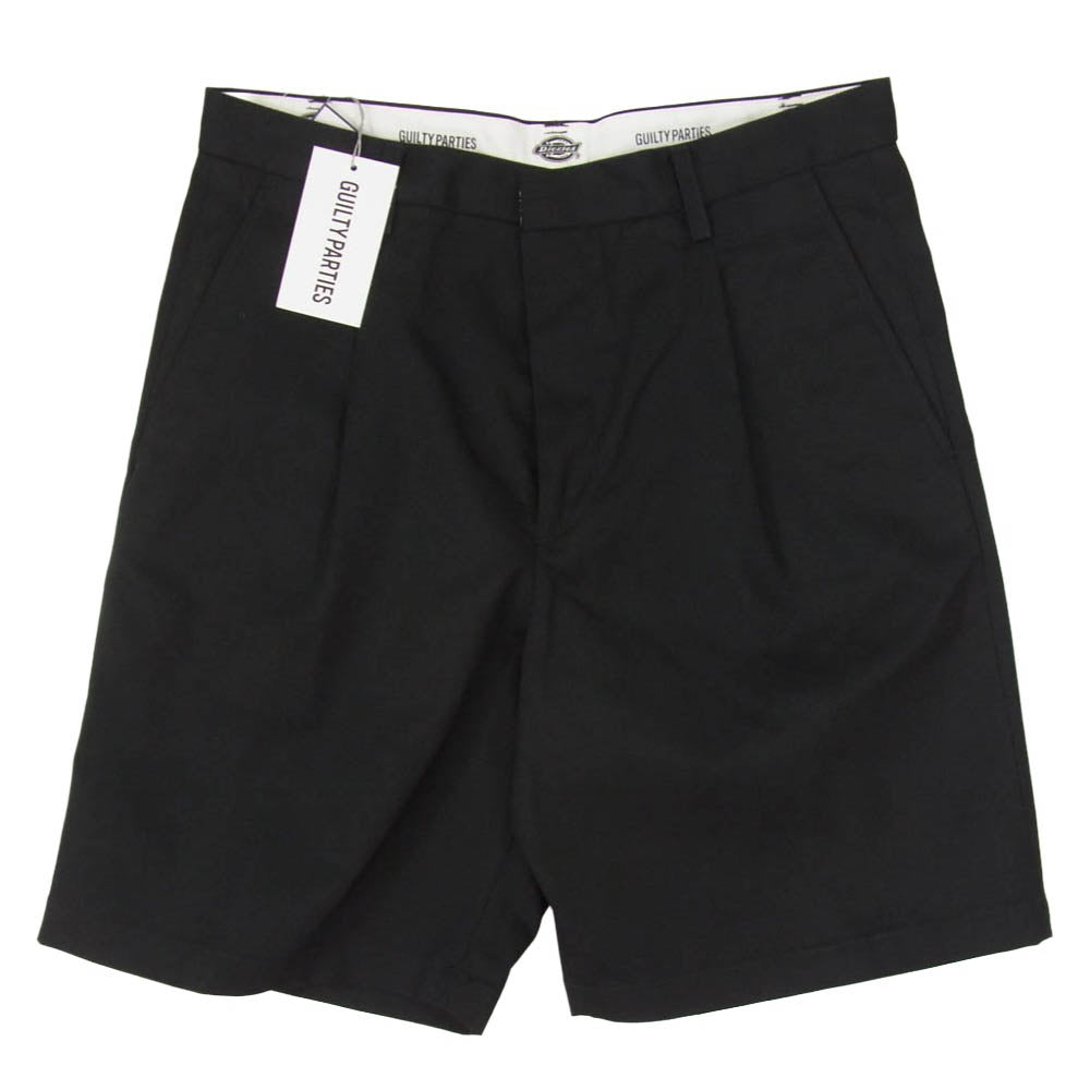 WACKO MARIA ワコマリア Dickies ディッキーズ 25SS 25SS-WMP-DC02 × DICKIES PLEATED SHORT TROUSERS プリーツ ショート トラウザーズ パンツ ブラック系 M【新古品】【未使用】【中古】