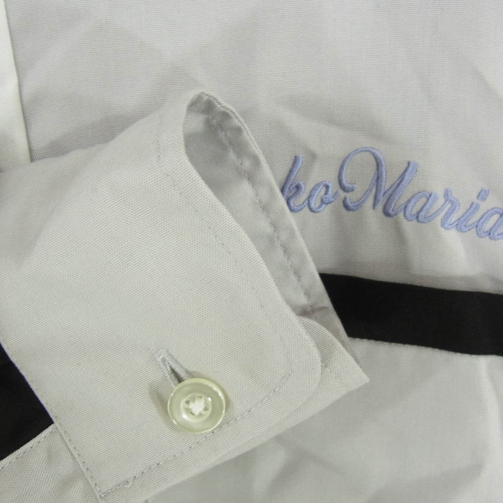 WACKO MARIA ワコマリア 24AW 24FW-WMS-OC09 SWITCHING OPEN COLLAR SHIRT スイッチング 長袖 開襟 オープンカラー シャツ グレー系 S【新古品】【未使用】【中古】